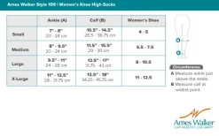 AW 109A Women's Patterned Knee High Dress Socks 15-20 mmHg