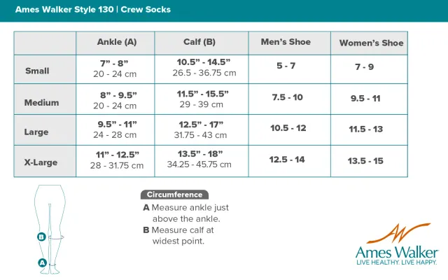 AW 130 Coolmax Crew Socks 20-30 mmHg (3 Pack)