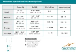 AW 120 / 125 / 150 Coolmax Knee High Socks 20-30 mmHg