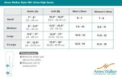 AW 190 E-Z Walker Plus Diabetic Crew Socks for Sensitive Feet 8-15 mmHg