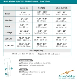 AW 201 Medical Support Open Toe Knee Highs 20-30 mmHg