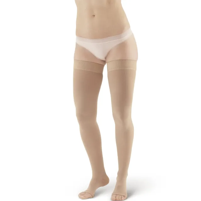 AW 305 Medical Support Open Toe Thigh Highs w/Dot Band 30-40 mmHg