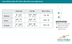 AW 101 Men's Microfiber Knee High Dress Socks 15-20 mmHg