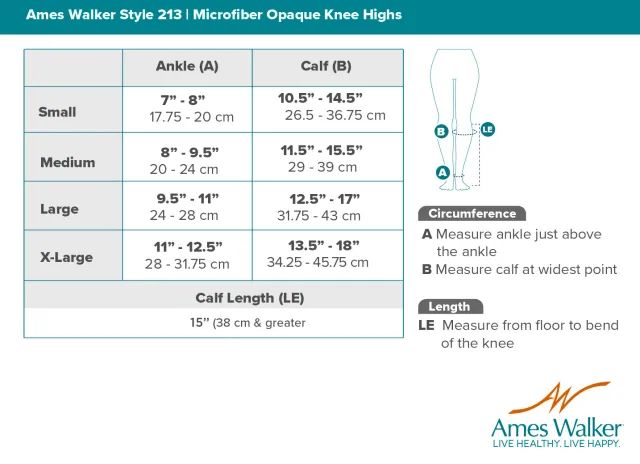 AW 213 Microfiber Opaque Knee Highs Open Toe 20-30 mmHg