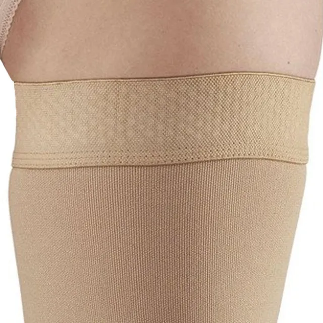 AW 392OT Luxury Opaque Open Toe Thigh Highs w/Dot Band 30-40 mmHg (Sale)