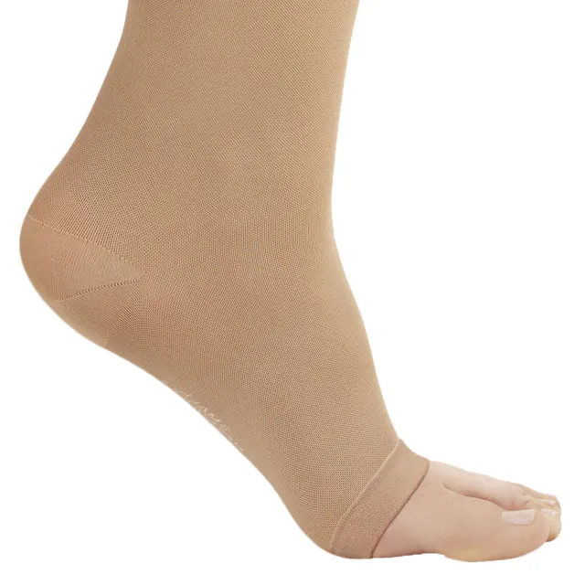 AW 209OT Microfiber Opaque Open Toe Knee Highs 15-20 mmHg