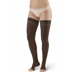 AW 48 Sheer Support Open Toe Thigh Highs w/Top Band 20-30 mmHg