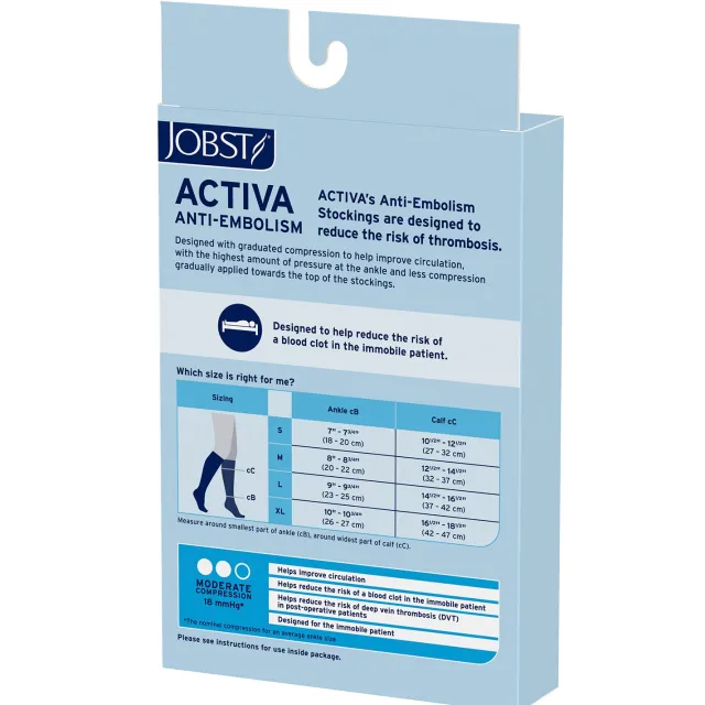 Jobst ACTIVA Anti-Embolism Knee Highs 18 mmHg