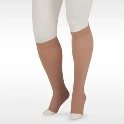Juzo 3511 Dynamic Soft Open Toe Max Knee Highs w/Silicone 5cm Band 20-30 mmHg