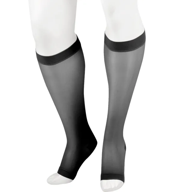 Juzo 2100 Naturally Sheer Open Toe Knee Highs 15-20 mmHg