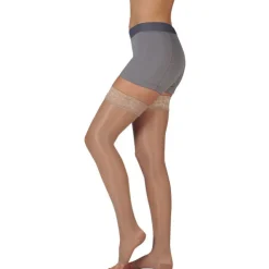 Juzo 2101 Naturally Sheer Thigh Highs w/Silicone Band 20-30 mmHg
