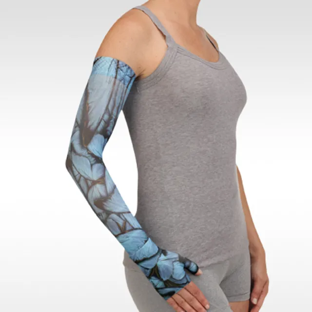 Juzo Soft 2002 Signature Collection Print Butterfly Morpho Blue Armsleeve 30-40 mmHg
