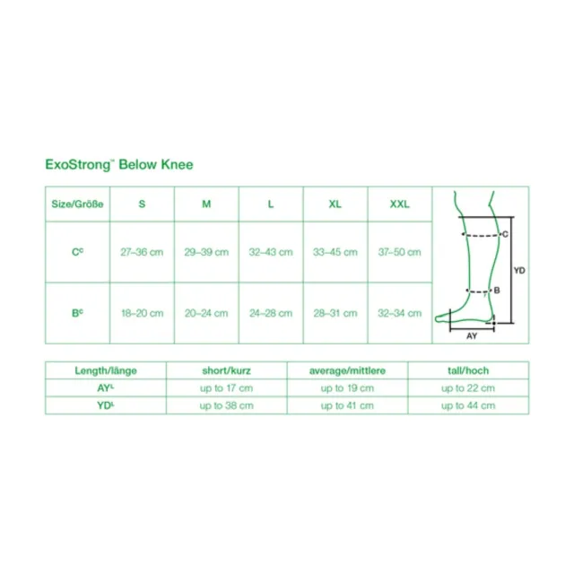 L&R Solaris ExoStrong Below Knee Closed Toe w/KnitTop - 20-30 mmHg