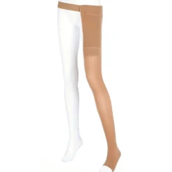Mediven Plus Open Toe Thigh Highs w/Waist Attachment Left Leg 40-50 mmHg