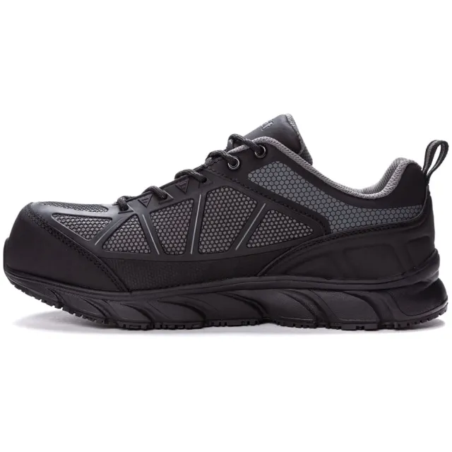 Propet Men's Seeley II Work Shoes Black/Grey
