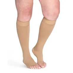 Sigvaris Specialty 553 Secure Unisex Open Toe Knee Highs w/Silicone Band 30-40 mmHg