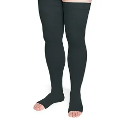 Sigvaris Specialty 552 Secure Unisex Open Toe Thigh Highs w/Silicone Band 20-30 mmHg