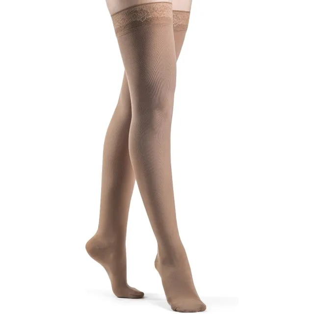 Sigvaris Style 842 Women's Soft Opaque Thigh Highs w/Grip Top 20-30 mmHg