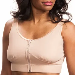 Wear Ease 792 Compression Bra w/Fiberfill Breast Forms & Drainage Tube Pouches